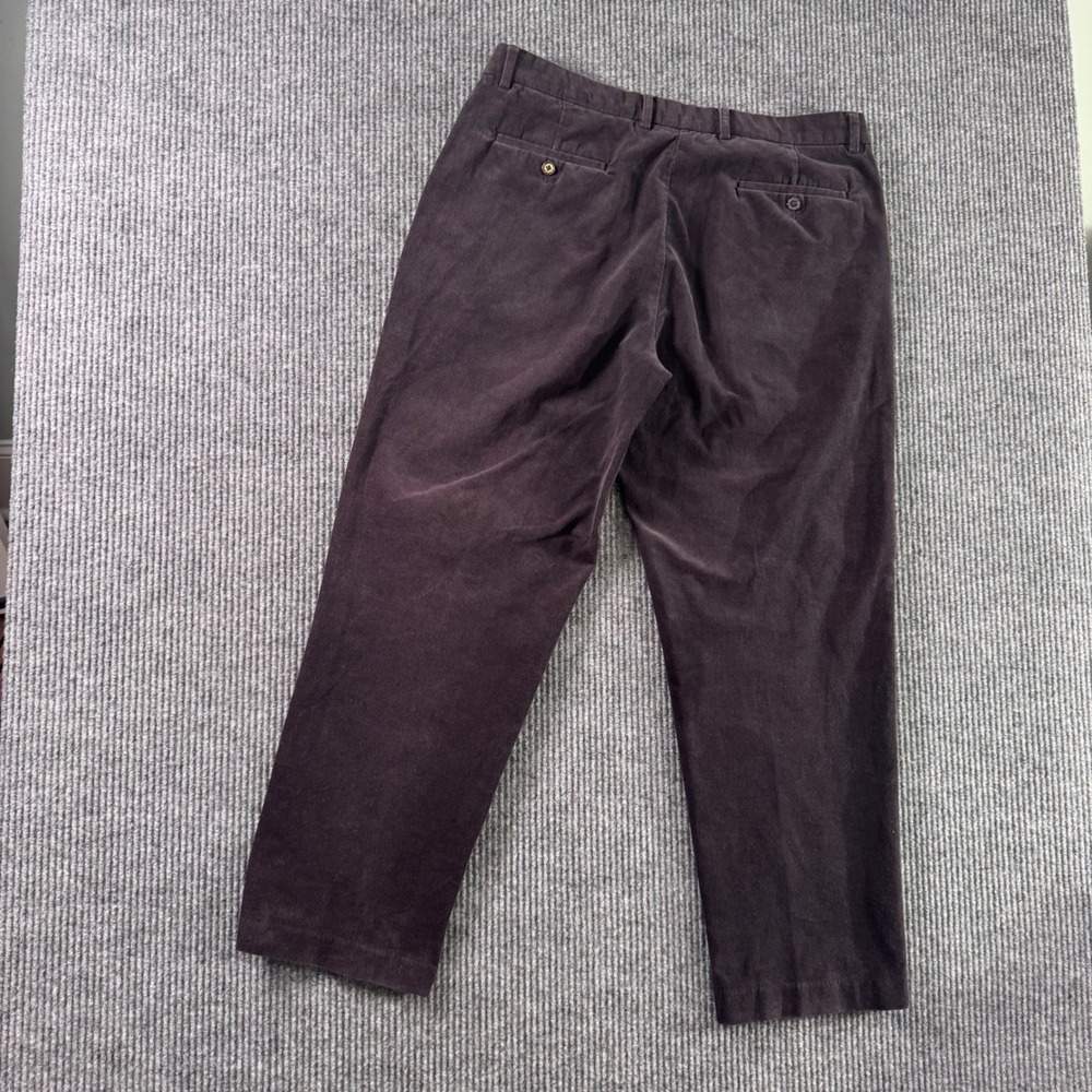 Alan Flusser Mens 36x29 Brown Corduroy Pants AF Stretch Casual Preppy‎ Vintage